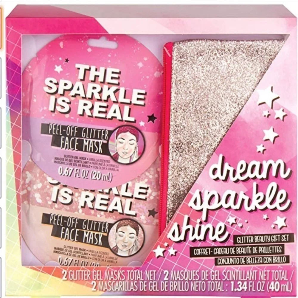 Face Mask Glitter Beauty Face Mask and Pouch Gift Set